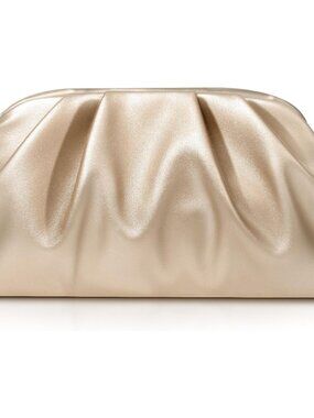 Clutch Purse for Women Soft Pleated PU Wedding Clutch, Elegant Evening Bag for G